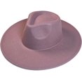 thumbnail image 1 of VERVE 8 Wide Brim Vegan Felt Rancher Hat - Women, Men, and Kids Fedora Style with Adjustable Inner Drawstring, 1 of 8