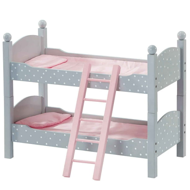 Olivia's Little World Polka Dots Princess Double Bunk Bed for 18" Dolls