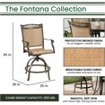 thumbnail image 4 of Hanover Fontana 5-Piece High-Dining Set in Tan with 4 Counter-Height Swivel Chairs and a 40,000 BTU Cast-top Fire Pit Table, 4 of 10