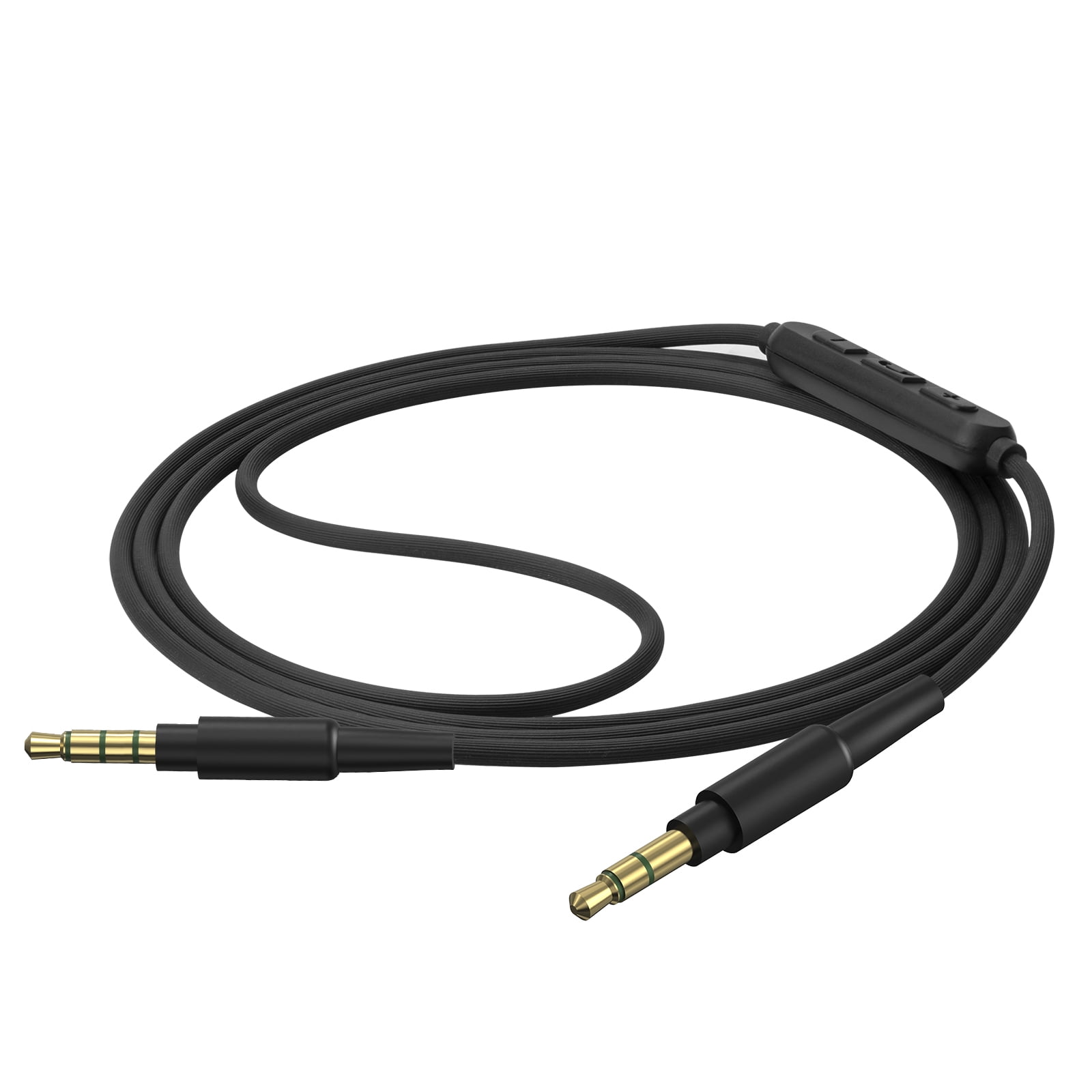 Geekria QuickFit Cable de Repuesto con micrófono para Plantronics BackBeat Pro BackBeat Pro 2 Auriculares/Cable de Audio con Control de Volumen y micrófono 
