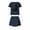 Z126-Navy, variant on Censtreet Women's Pajama Sets Halloween Short Sleeve Pjs 2 Piece Top and Shorts Sleepwear Comfy Soft Lounge Sets S-XL