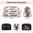 thumbnail image 5 of Naloa Retro Train Leather Makeup Bag for Purse Travel, Portable Small Cosmetic Organizer for Women and Girls, Make up Bag with Zipper, 5 of 8