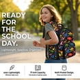 thumbnail image 2 of Xoenoiee Colorful Dinosaur Skull Bone Print Backpack for Boys Teen Kids 3 Pack School Bag with Lunch Box and Pencil Case Set Middle High School Bookbag Travel Daypack Satchel with Front Pocket, 2 of 6