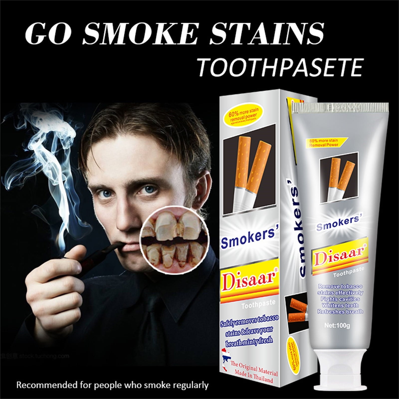 YiFudd Stains Removal Toothpaste for Smokers and Coffee Lovers Oral