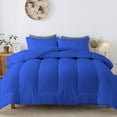 thumbnail image 2 of D.N.G. BEDDINGS 3 Piece Luxury Straight Line Pattern Comforter Set, Premium Super Soft, 800 Thread Count, 100% Egyptian Cotton, King/California King Size Royal Blue Solid Color, 2 of 6