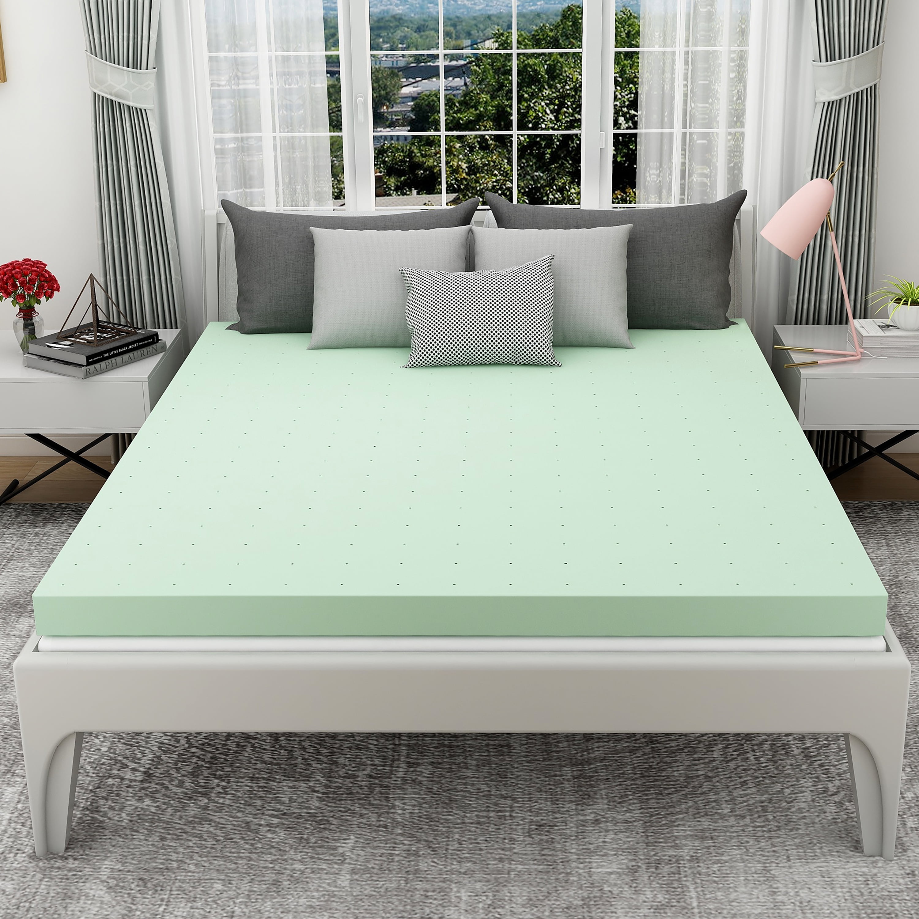 Mattress Topper,3 inch Cooling Gel Ventilated Memory Foam Mattress