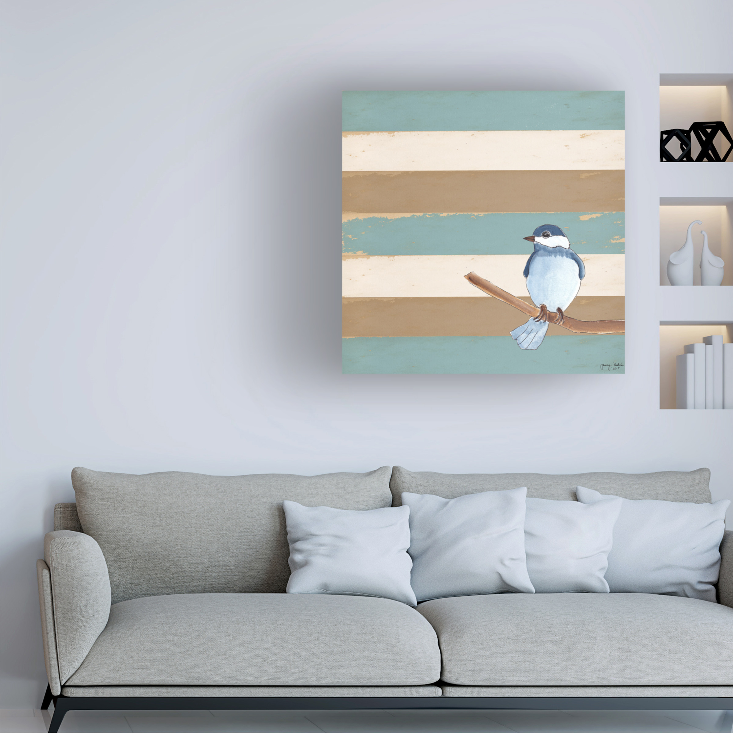 Trademark Fine Art 'Dark Bluebird' Canvas Art by Tammy Kushnir