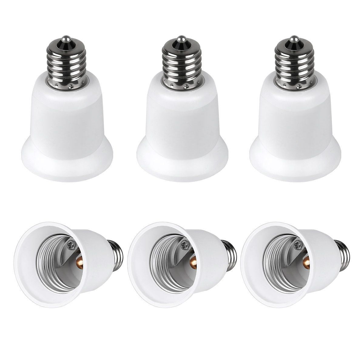 Lighting Ever 6 X E17 Intermediate To E26 Lamp Bulb Socket Adapter E26 Lamp Bulb Socket Adapter
