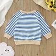 thumbnail image 4 of Shirts for Girls Girls Stripes Top Basic Crewneck Cotton Kids Sweatshirt Boys Size 18-24 Months Clothes, 4 of 5