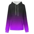 thumbnail image 3 of EchfiProm Womens Soft Sweatshirt Oversized Pullover Hoodies with Pockets Hooded Purple Long Sleeve Tops for Ladies Gradient, 3 of 4