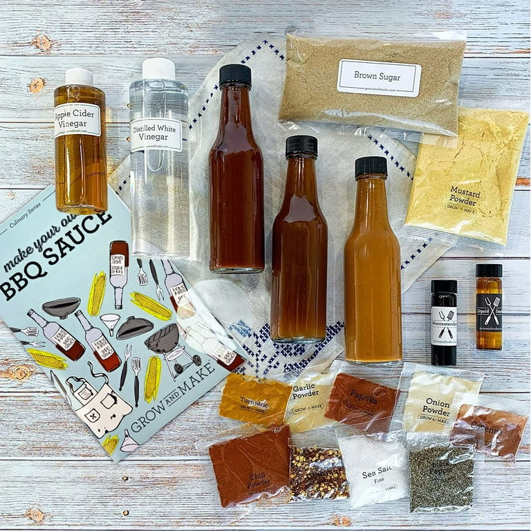 Artisan DIY BBQ SAUCE MAKING KIT Everything Included - Best Gift For Dad,  Husband, Friend, & Loved Ones - Make Your Own Gourmet BBQ Sauce - Quality  Spices and Ingredients with 4