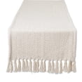 thumbnail image 2 of DII Chemin de Table Basique Tissé Collection Chevron, 15x72, Blanc Cassé, 2 of 4