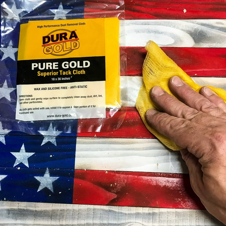 Dura-Gold Pure Gold Superior Tack Cloths - Wax & Silicone Free, Anti Static  - Case of 144