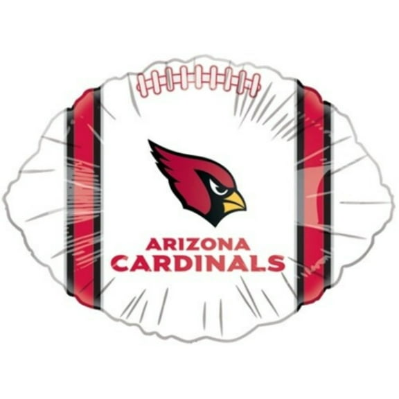 18" ARIZONA CARDINALS White Football Balloon  Party Supplies Decorations Foil Mylar Balloon