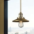 thumbnail image 2 of Innovations Lighting  Franklin Restoration Railroad - 1 Light 8" Stem Hung Mini Pendant Brushed Brass, 2 of 3