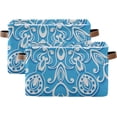 thumbnail image 2 of GZHJMY Mandala Tribal Ethnic Ornament Print Foldable Storage Bin Bedroom/Office Rectangular Canvas Basket 14.2"x10.2", 1 PCS Cube Organizer Boxes with Handles for Books/Clothes/Toys, 2 of 7