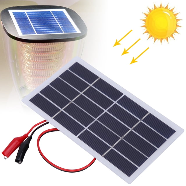 Pequeños Paneles Solares, Panel Solar Portátil Del Polisilicio 2W 5V Pequeño Panel Solar Con Clip Para Al Aire