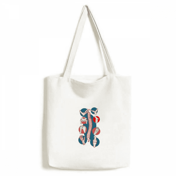 Vertebral Body Joint Illustration Tote Canvas Bag Shopping Satchel Casual Handbag