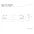 thumbnail image 2 of Kingston Brass DR814168 Laurel 16-Inch Decorative 1-1/4-Inch OD Grab Bar, Brushed Nickel, 2 of 2