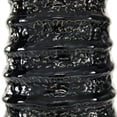 thumbnail image 5 of DecMode 24" Black Ceramic Decorative Vase with Ripple Texture, 5 of 8