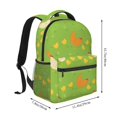 thumbnail image 2 of Rateoe Funny Chicken Pattern Casual Backpack for School, Work, Travel – Adjustable Straps, Multiple Compartments – Ergonomic Design, Fits Laptops and Tablets, 2 of 5