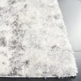 thumbnail image 3 of SAFAVIEH Lindsay Laird Abstract Polyester Shag Area Rug, Ivory/Grey, 4' x 6', 3 of 7