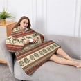 thumbnail image 5 of Oversized Wearable Blanket Hoodie,Red and Brown Christmas Pattern Sherpa Blanket Hoodie with Super Pockets,Super Warm Fuzzy Pullover for Women & Men, 5 of 6