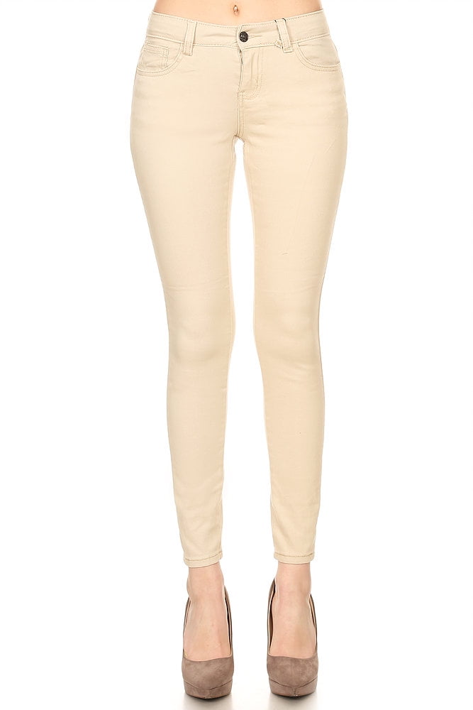 khaki jeggings walmart