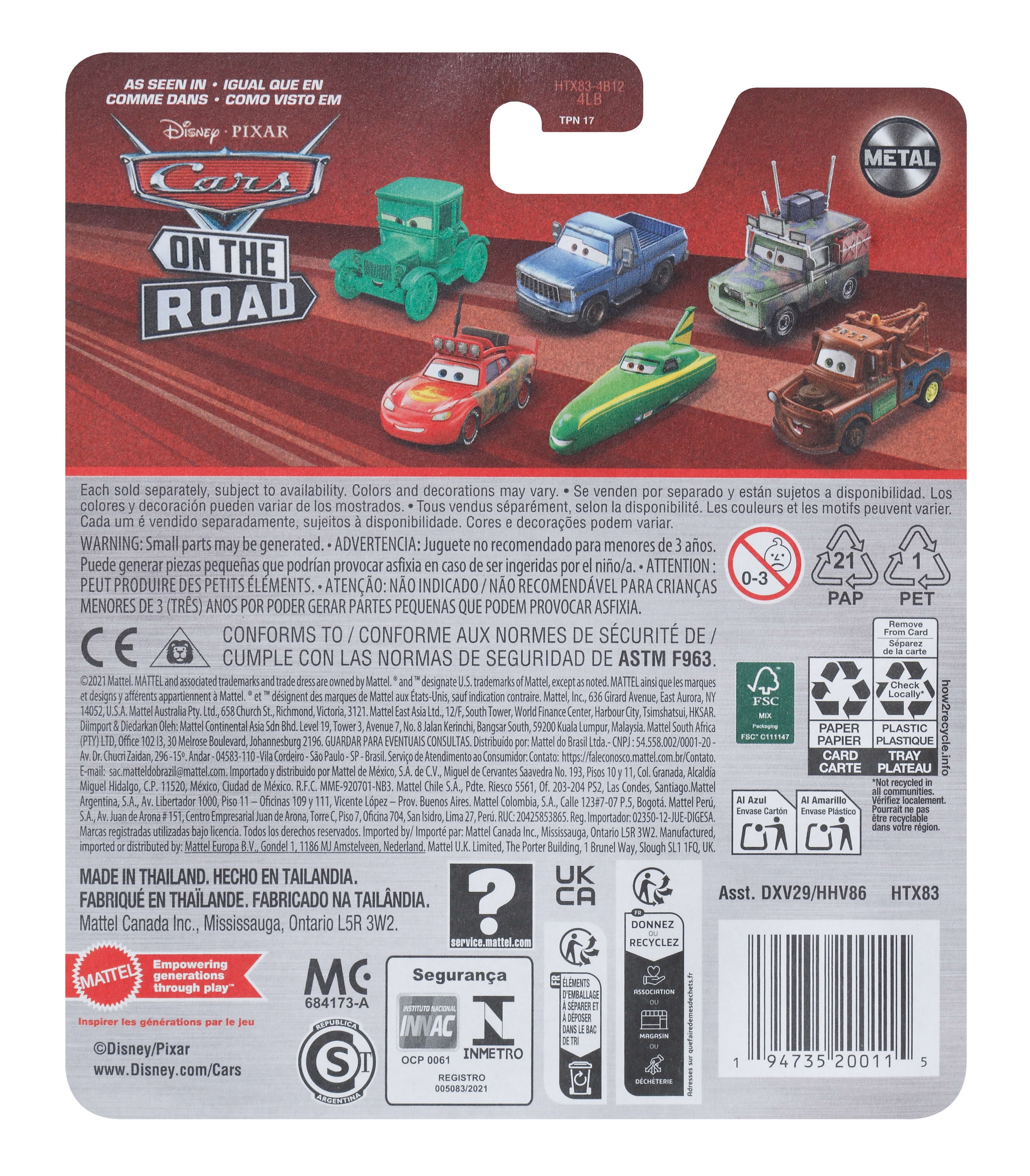 Disney and Pixar Cars Cave Mater 1:55 Scale Die-Cast Vehicles For Kids Ages 3+ Years