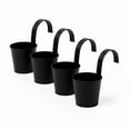 thumbnail image 1 of Set de 4 Macetas Colgantes Ideen Galvanizadas Negras, 1 of 4
