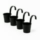thumbnail image 1 of Set de 4 Macetas Colgantes Ideen Galvanizadas Negras, 1 of 4