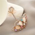 thumbnail image 6 of HOOUN Opal And Rhinestone Umbrella Brooch Pin Cute Korea Style Brooches Fo-lq@, 6 of 9
