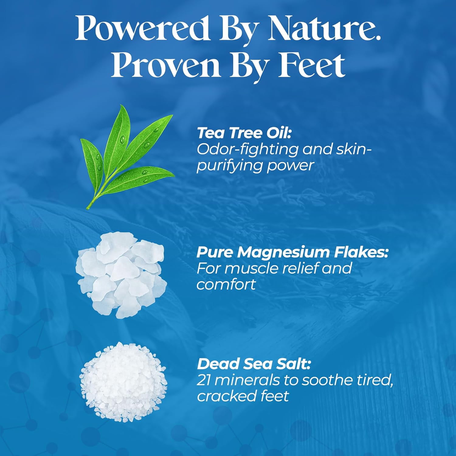 Aromasong Tea Tree Foot Soak with Dead Sea Foot Soaking Salts - Pedicure Soak for Dry Cracked Feet - Athlete's Callus Remover Soothes Sore Feet - Eliminates Odor - Made In USA -14 oz