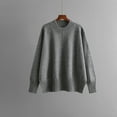 thumbnail image 2 of Fengyings Women's Ribbed Knit Sweater Batwing Long Sleeve Crew Neck Pullover Sweater Soft Ribbed Knit Sweater Top, 2 of 3