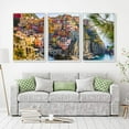 thumbnail image 2 of IDEA4WALL 3 Piece Framed Canvas Wall Art for Living Room, Bedroom Italy City Landscape Canvas Prints for Modern Home Decoration Ready to Hang, 2 of 4