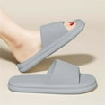 thumbnail image 3 of Pillow Slippers for Women and Men House Slides Shower Sandals (Grey 40), 3 of 4