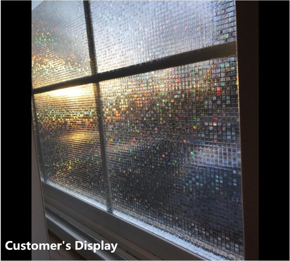 Stained Glass Window Film Decorative Static Cling Privacy Screen Mini Mosaic 
