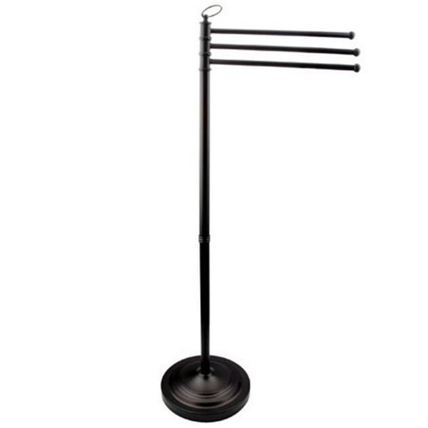 Three Arm Free Standing Towel Stand Oil Rubbed Bronze