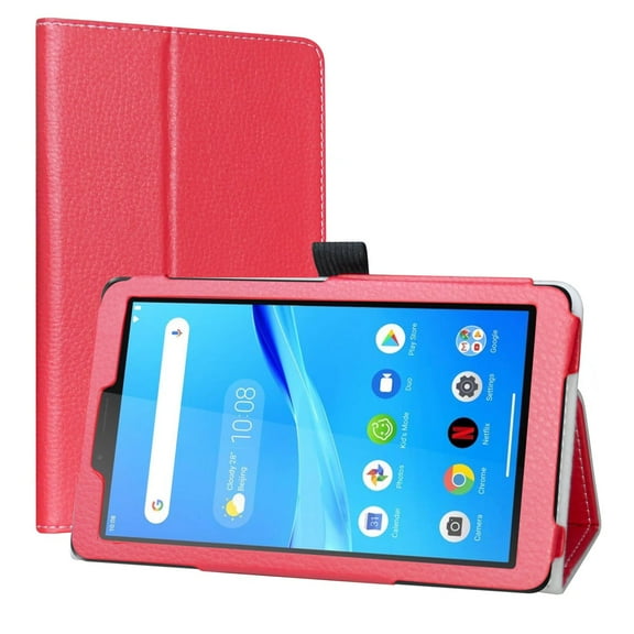 Labanema 7" Lenovo Tab M7 (TB-7305F) Case, PU Leather Folio Stand Protective Case, Cover for 7" Lenovo Tab M7 (TB-7305F) (Red)