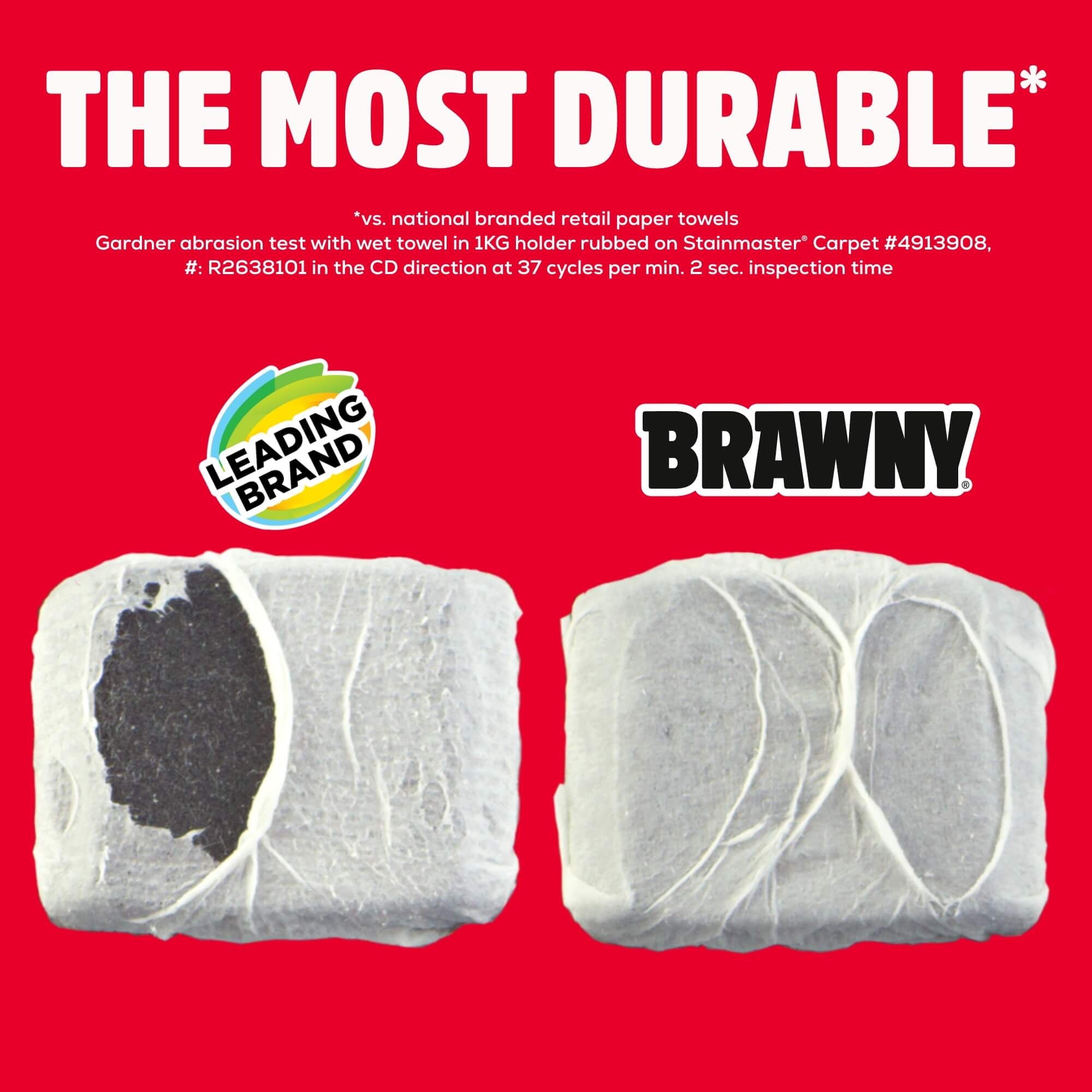 Brawny Tear-a-Square 3-Ply Paper Towels, 12 Double Rolls - 3 pack