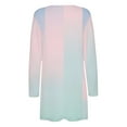 thumbnail image 5 of Cardigan for Women Casual Cardigan Sweaters for Women Loose Fit Long Sleeve Trendy Lightweight Sweaters for Women Gradient Printing Breathable Cardigan with Pocket（Mint Green,XL）, 5 of 5