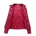 thumbnail image 4 of Leather Jackets for Women Zpanxa Women Faux Leather Moto Biker Short Coat Jacket, Plus Size Short Lightweight Motorcycle Biker Jacket, Fitted Slim Jackets Coat Wine L, 4 of 6