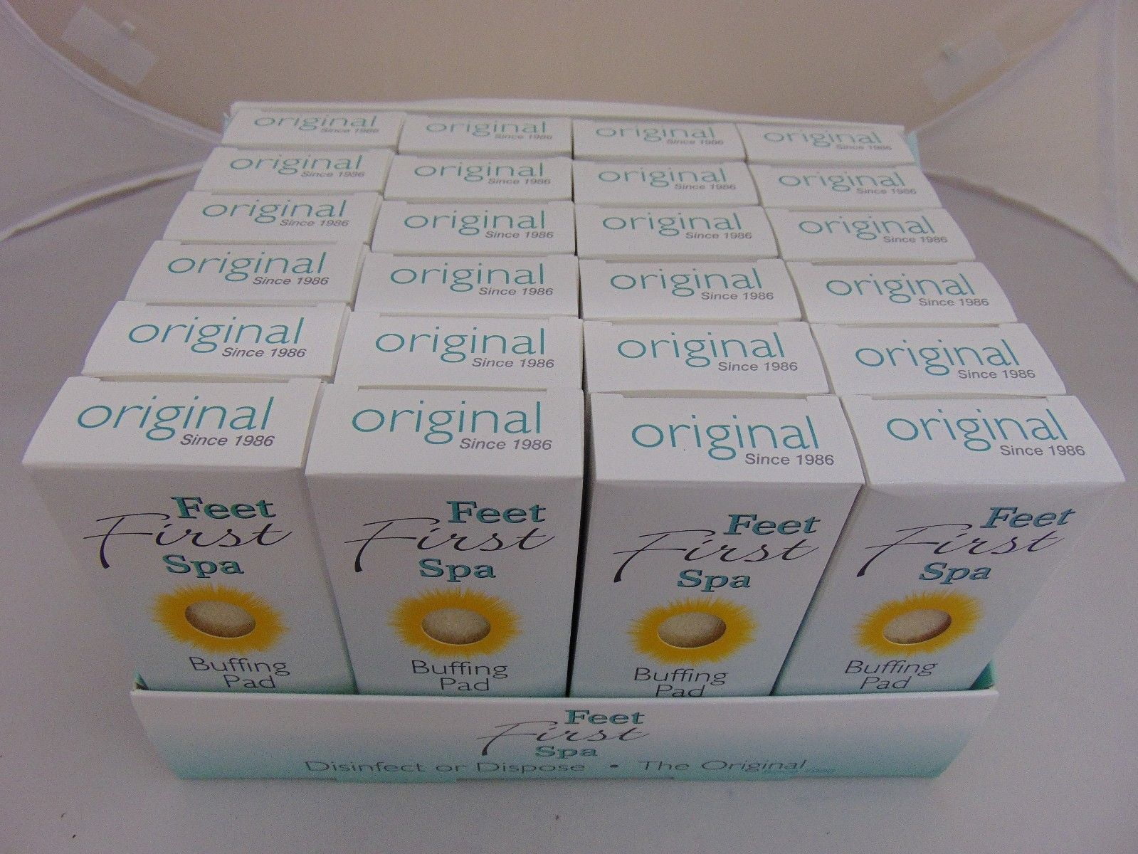 Feet First Spa Buffing Pad Pedicure Foot Bar 24ct