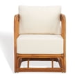 thumbnail image 2 of Safavieh Couture Harlowe Rattan Mid-Century Accent Chair, Natural/White, 2 of 11