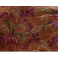 thumbnail image 4 of oneOone Georgette Viscose Fabric Laceleaf Leaves Sashiko Print Fabric by Yard 42 Inch Wide, 4 of 4