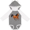 thumbnail image 3 of Inktastic Wild mustang horse galloping Boys or Girls Long Sleeve Baby Bodysuit, 3 of 5