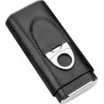 thumbnail image 3 of Accesorios para humidificador de puros - Estuche para puros de viaje - Caja para puros con cortador Regalo para hombres Negro-YNP, 3 of 5