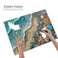 thumbnail image 4 of 500 PCS Dreamy Beach Pebbles 500 Piece Charm jigsaw puzzles,Stunningly Vibrant Colors,Featuring unique and dreamlike illustrations, depicting beautiful beach pebbles,Wooden Puzzle, 4 of 6