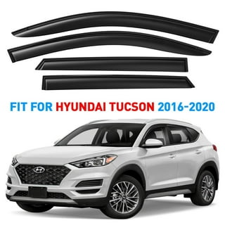  Fits Hyundai Tucson 2016-2020 Acrylic Safe Smoke Window Visor  Set - Sun, Rain, and Vent Protection, 4-Pieces Window Deflector Guard Kit :  Automotive