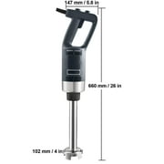 KFFKFF Commercial Heavy Duty Immersion Blender Heavy Duty Hand Mixer 304 Stainless Steel Hand Blender 500W 18,000 Speed Adjustable